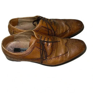 Johnston & Murphy Leather Camel Wing Tip Size 9.5